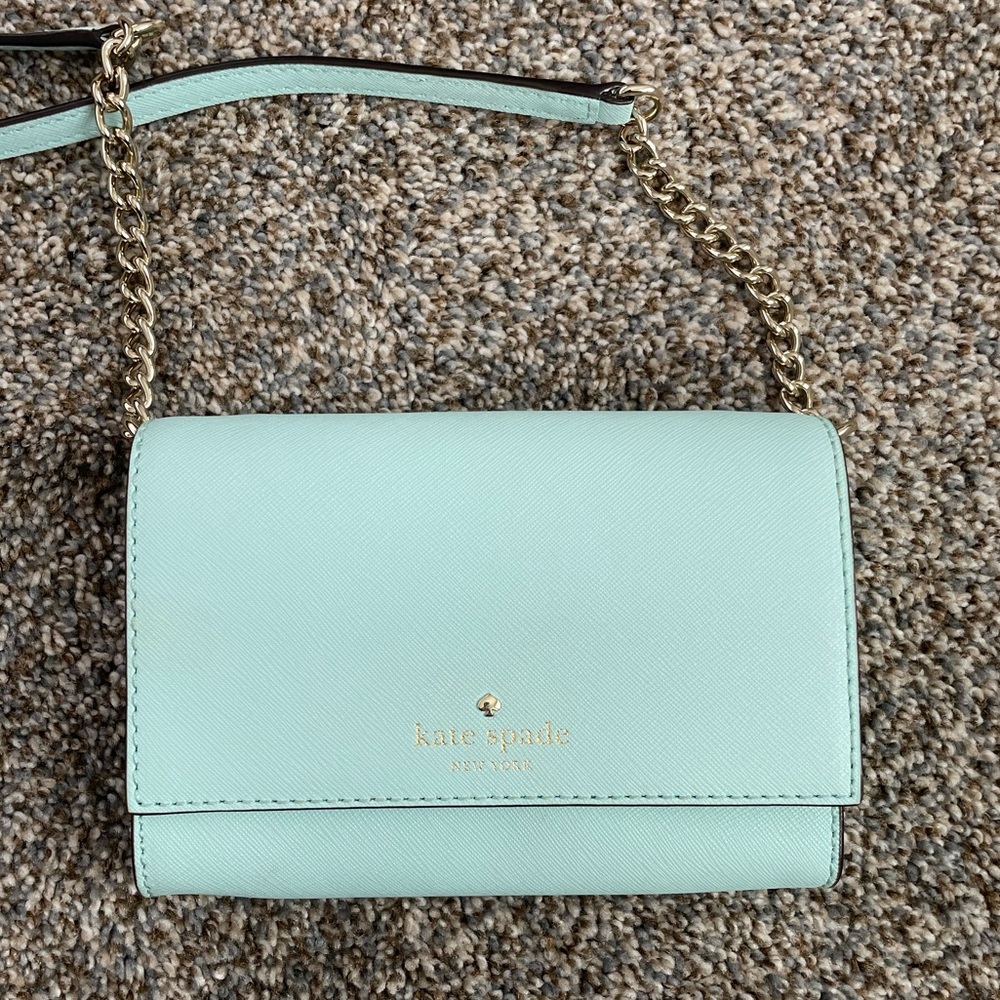 Kate Spade Small Crossbody Purse (light blue/mint)